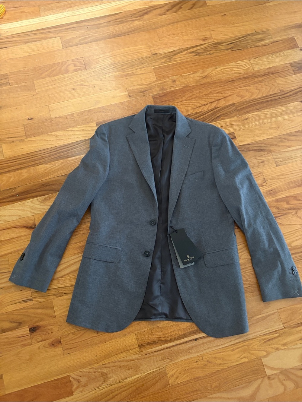 Massimo Dutti Men's Slate Gray Two-Button Sport Coat